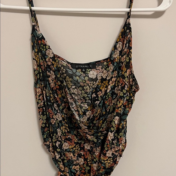 Dynamite Black Floral Midi Dress - Picture 3 of 6